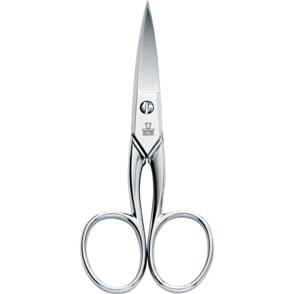 DUE CIGNI NICKEL-PLATED NAIL SCISSORS 4"