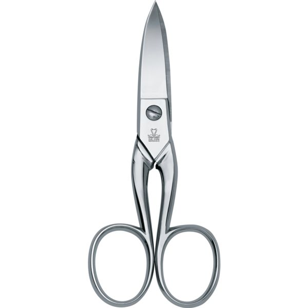 DUE CIGNI NICKEL-PLATED NAIL SCISSORS 4.5" CURVED