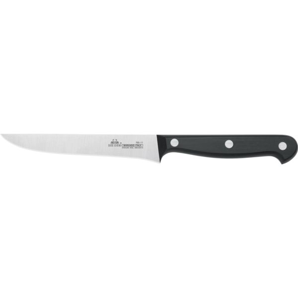 DUE CIGNI STEAK KNIFE STAINLESS STEEL 4116 SATIN BLADE, POM BLACK hdl