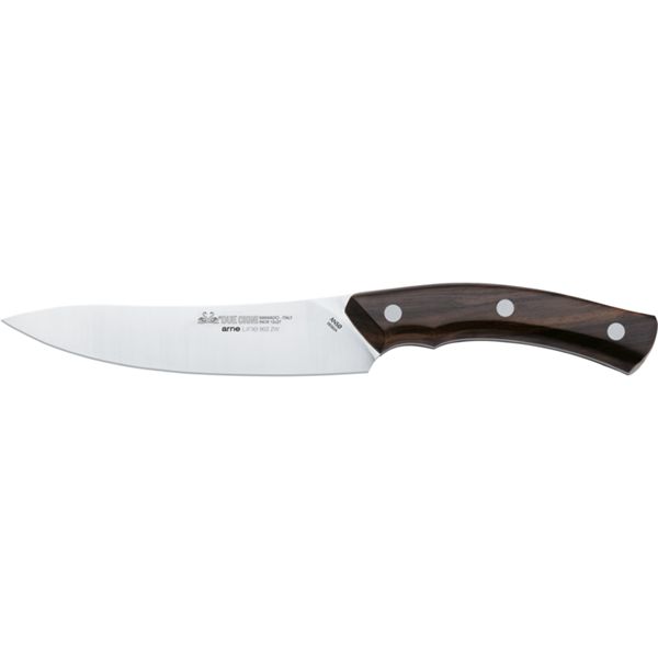 DUE CIGNI ARNE LINE KITCHEN KNIFE CM 15 - S/S SANDVIK 12C27 - hdl ZIRICOTE WOOD