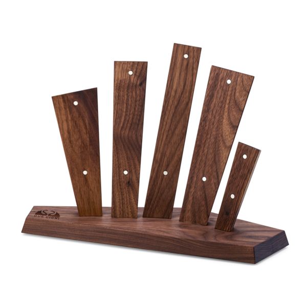 DUE CIGNI SKYLINE KNIFE BLOCK WALNUT WOOD