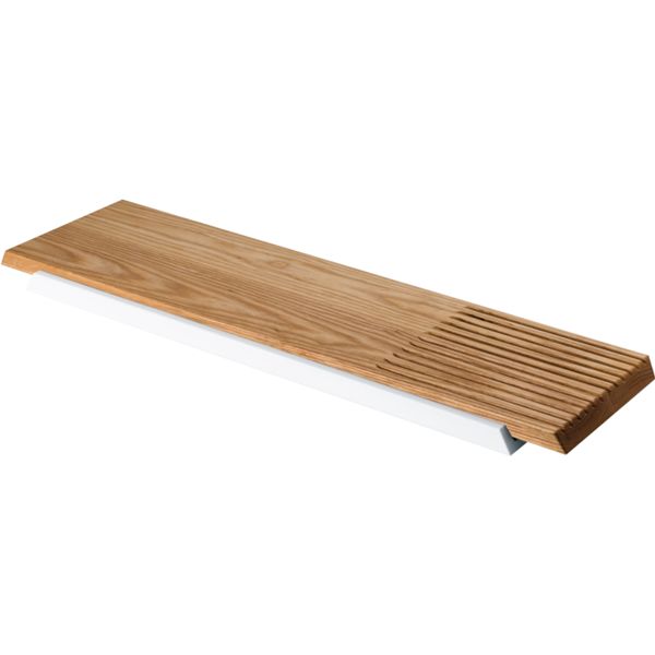 DUE CIGNI 7x2 CENTERPIECE WITH BREAD INSERT IN ASH+CHOPPING BOARD HOLDER 695x215x35 mm