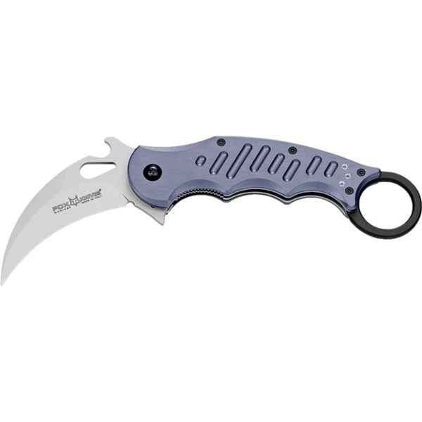 FOX KARAMBIT FOLD. KNIFE, ALUMINUM hdl, bld N690