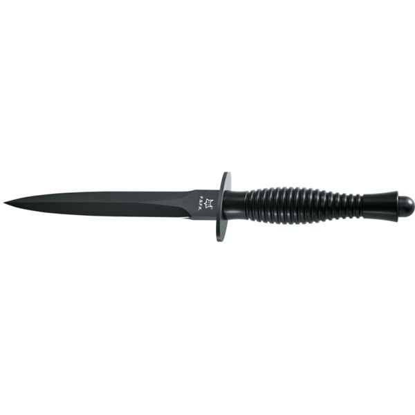 FOX FAIRBAIRN SYKES FIGHTING KNIFE, BLUNT EDGE PVD bld, ALLUMINIUM hdl