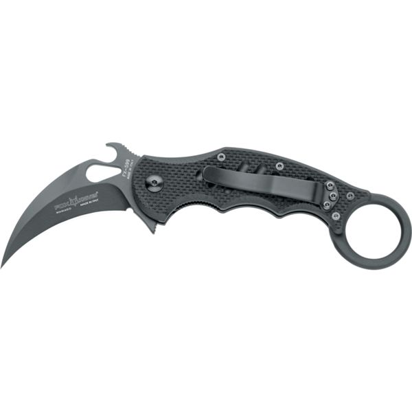 FOX MINI KARAMBIT, FOLD. KNIFE, bld N690, BLACK hdl G10