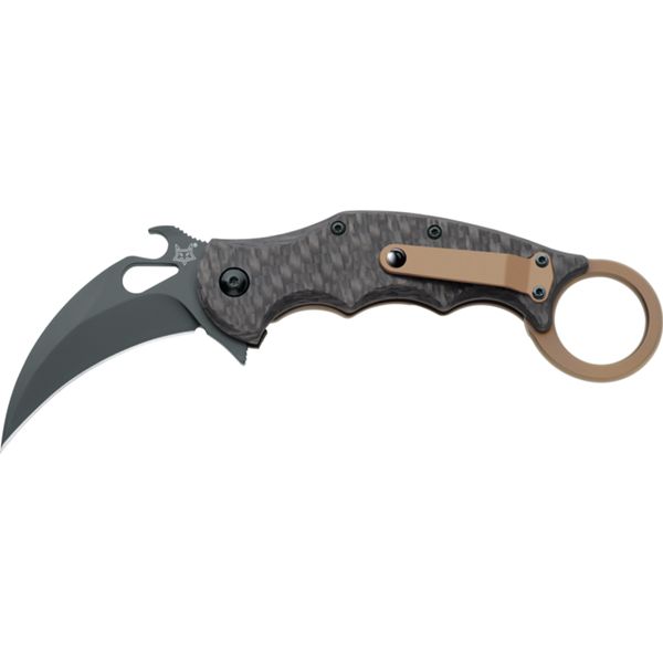 FOX KARAMBIT FRAME LOCK WITH CARBON FIBER hdl CERAKOTE bld