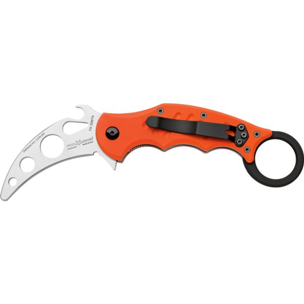 FOX SMALL TRAINING KARAMBIT FOLD. KNIFE, bld 420C, G10 hdl