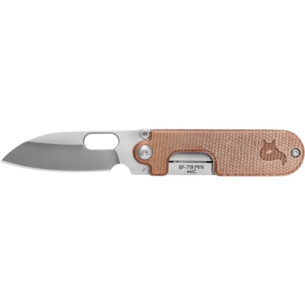 BLACK FOX POCKET KNIFE BEAN GEN2 SATIN bld, MICARTA NATURAL hdl