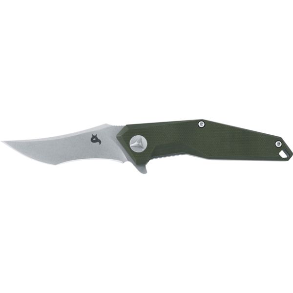 BLACK FOX KRAVI FOLD. KNIFE GREEN G10 hdl STONEWASHED bld