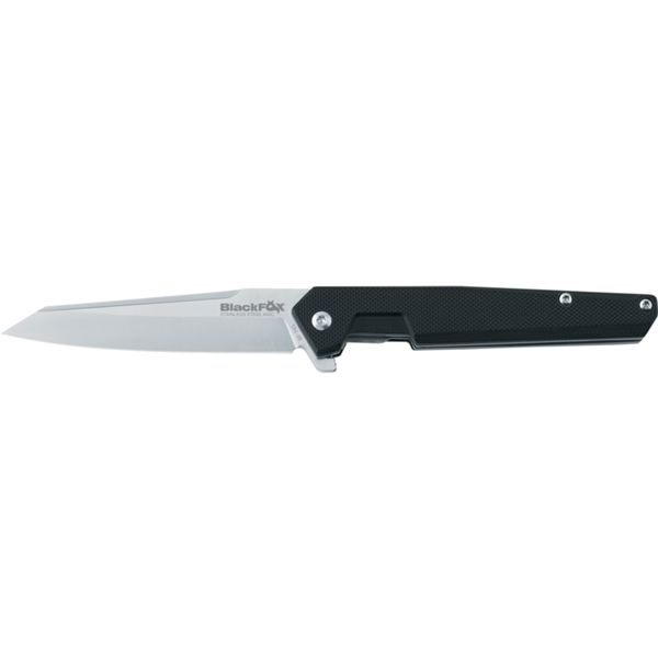 BLACK FOX JIMSON FOLD. KNIFE BLACK G10 hdl 440CSATIN bld