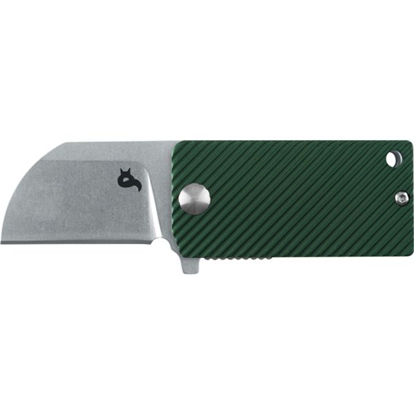 BLACK FOX B.KEY FOLD. KNIFE STONEWASHED bld, ALLUMINIUM OD GREEN hdl