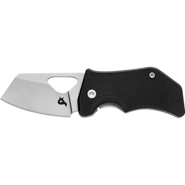 BLACK FOX KIT FOLDING KNIFE - 440C STONEWASHED BLADE -BLACK G10 HANDLE