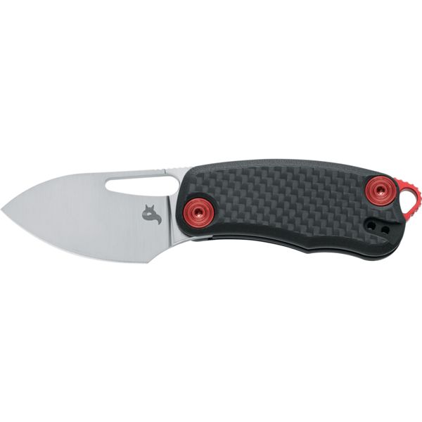 BLACK FOX NIX FOLDING KNIFE,SATIN BLD STAINLESS STEEL D2,CARBON FIBER HANDLE - CERAMIC BALL-BEARINGS