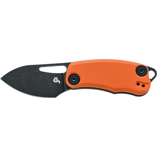 BLACK FOX NIX FOLDING KNIFE,BLD STAINLESS STEEL D2 BLK STONEWASH,ORANGE G10 HANDLE - CERAMIC BALL-BEARINGS