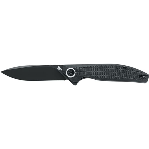 BLACK FOX ARTIA FOLDING KNIFE,BLACK BLD STAINLESS STEEL D2, G10 BLACK HANDLE - CERAMIC BALL-BEARING