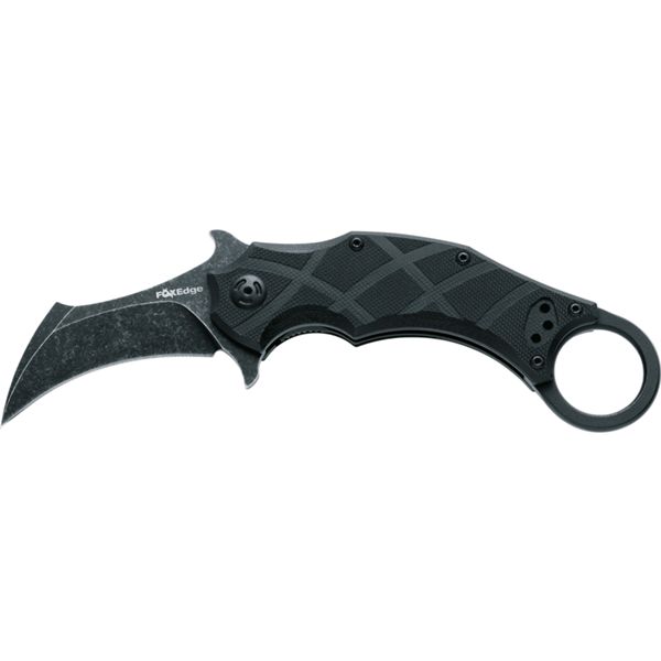 FOX EDGE THE CLAW 2 BLACK G10 HANDLE, 8Cr13 BLADE