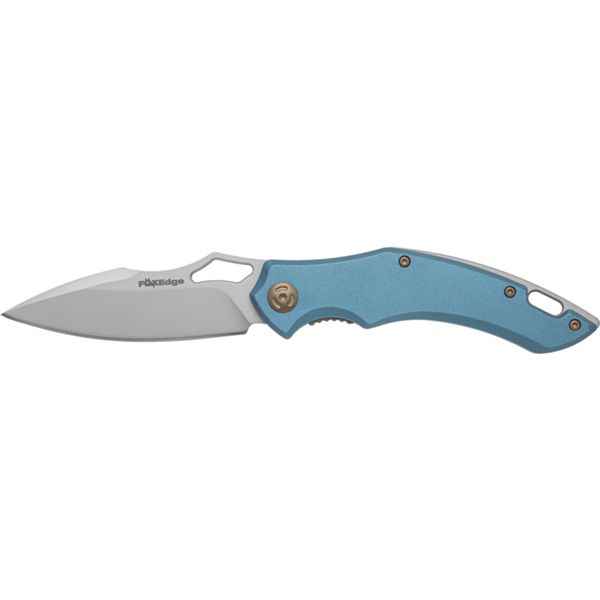 FOX EDGE SPARROW FOLDING KNIFE LINER LOCK, 9Cr13 BLADE, ALUMINUM BLUE HANDLE