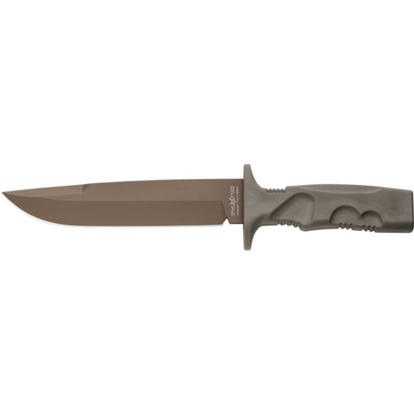 FKMD TARANIS FIXED KNIFE, S/S 440C, FORPRENE hdl COYOTE TAN