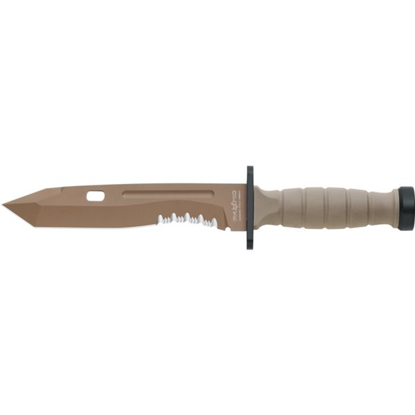 FOX OPLITA COMBAT KNIFE, KRATON G, COYOTE TAN