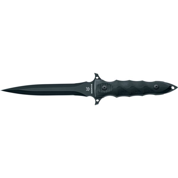 FOX KNIVES MODRAS BLUNT EDGE DAGGER bld, BLACK G10 hdl