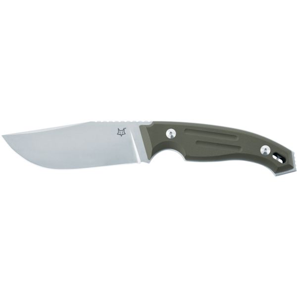 FOX/RUMICI OCTOPUS VULGARIS FIXED KNIFE GREEN G10 hdl, STONEWASHED N690 bld