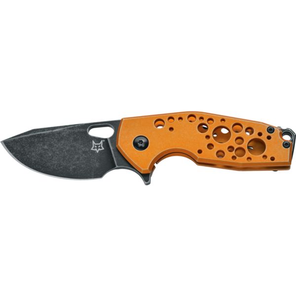 FOX/VOX SURU FOLD. KNIFE ORANGE SW ALUMINUM hdl, N690 BLACK IDROGLIDER SW bld, WIRE CLIP