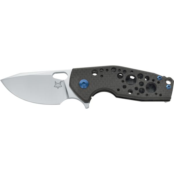 FOX/VOX SURU FOLD. KNIFE CARBON FIBER hdl, M390 SAT. bld, TIT. BLUE CLIP/SCREW