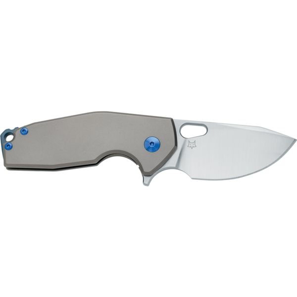 FOX/VOX SURU FOR LEFT-HANDED FOLD.KNIFE STAINLESS STEEL M390 SATIN BLADE-TITANIUM SANDBLASTED HDL