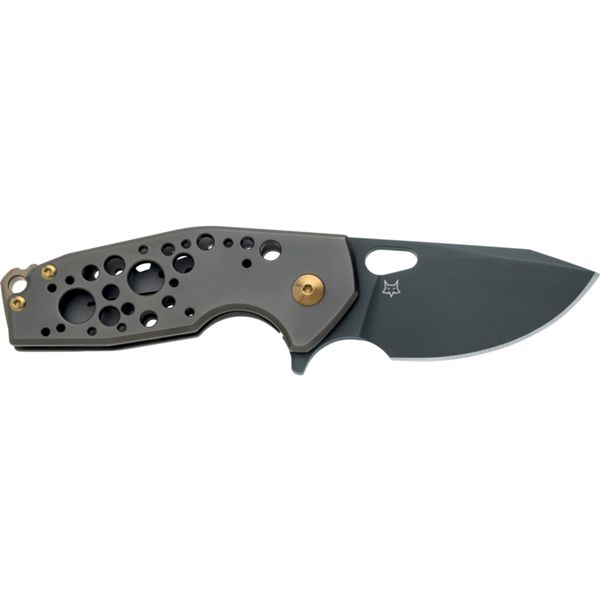 FOX/VOX SURU FOR LEFT-HANDED FOLD.KNIFE STAINLESS STEEL M390 PVD BLADE-TITANIUM PVD HDL