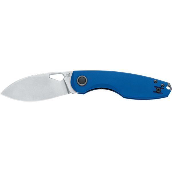 CHILIN FOLD. KNIFE, N690 STONE WASHED bld, BLUE ANODIZED ALUMINUM hdl