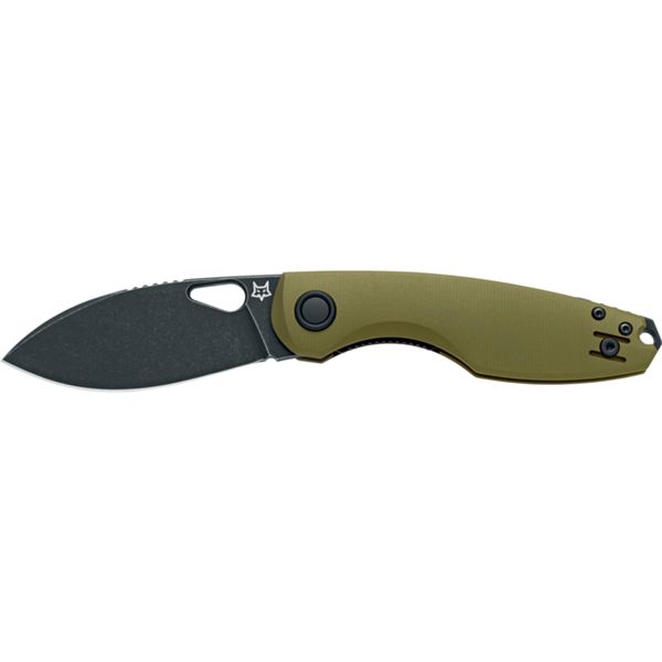 CHILIN FOLD. KNIFE, N690 BLACK STONE WASHED bld, GREEN ANODIZED ALUMINUM hdl