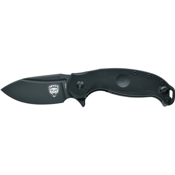 FOX IRVES FOLD. KNIFE N690 PVD bld BLACK G10 hdlCLIP PVD