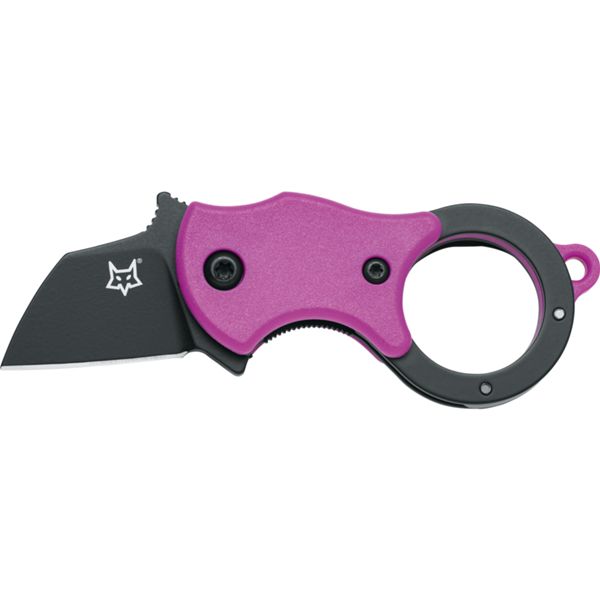 FOX MINI TA, FOLD. KNIFE PURPLE NYLON hdl, 1.4116 S/S BLACK IDROGLIDER bld