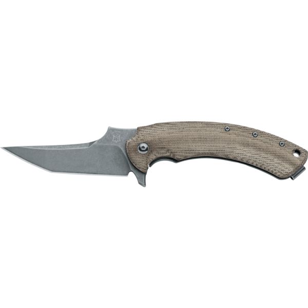 FOX/BASTINELLI GECO FOLD. KNIVES N690 S/S bld, TITANIUM FRAME, MICARTA hdl