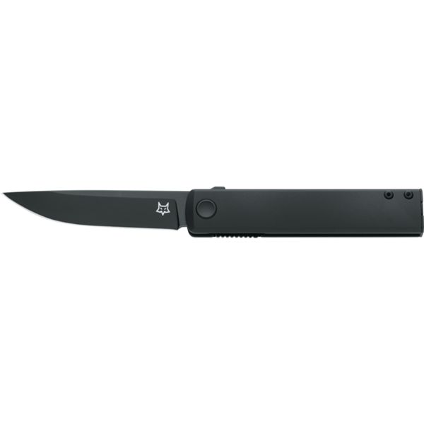 FOX CHNOPS FOLDING KNIFE, BECUT bld, BLACK ANODIZED ALUMINUM hdl