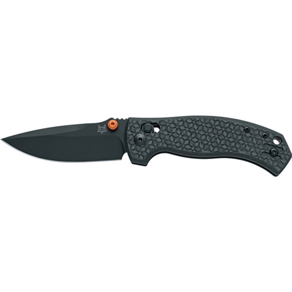 FOX KNIVES-LES GEORGE DESIGN ANZU FOLDING KNIFE MAGNACUT STEEL PVD BLACK BLADE VERSO LOCK, CARBON FIBER 3K TWILL HANDLE