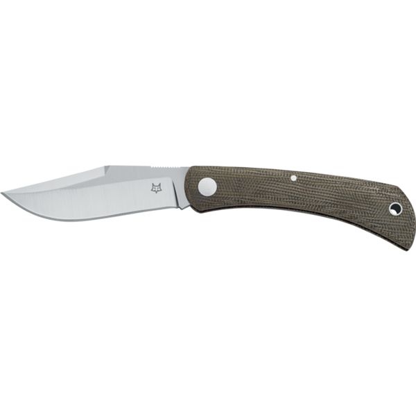 FOX LIBAR FOLD. KNIFE, bld M390 S/S, GREEN MICARTAHDL