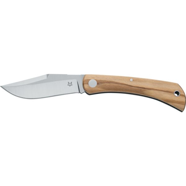 FOX LIBAR FOLD. KNIFE, bld M390 S/S, OLIVE WOOD hdl