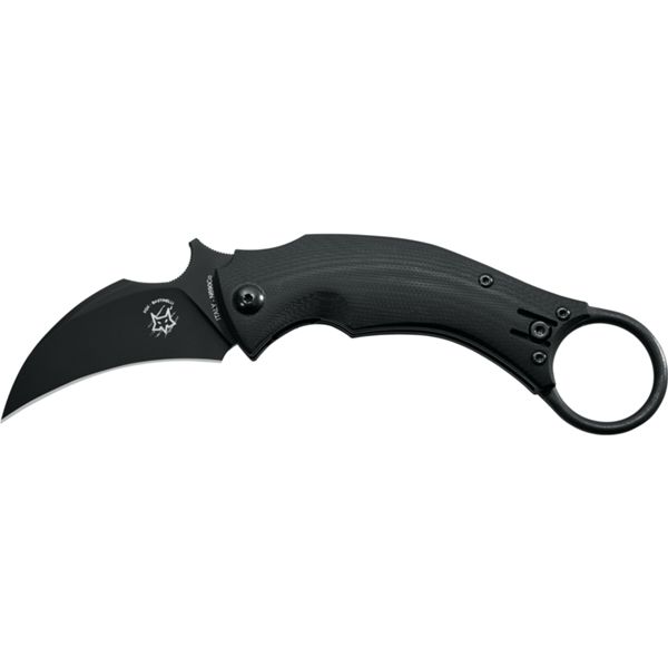 FOX/BASTINELLI BLACKBIRD KARAMBIT BLACK bld G10 BLACK hdl