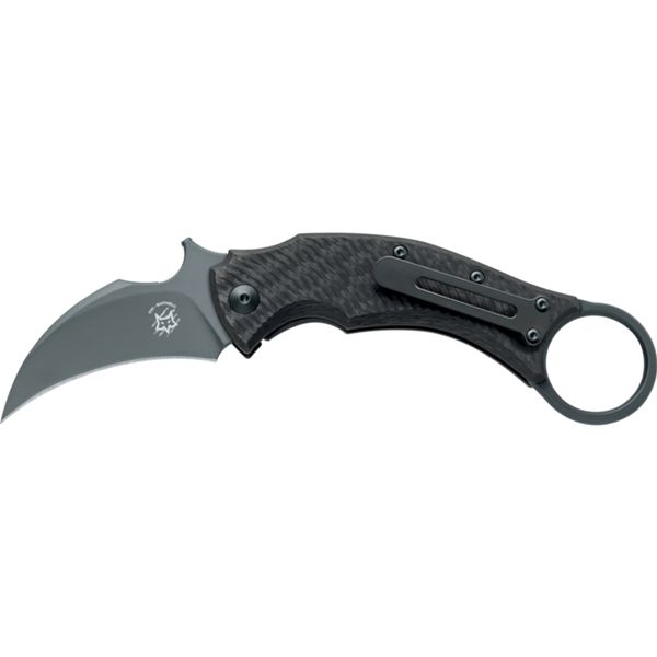 FOX/BASTINELLI BLACKBIRD FOLDING KNIFE S/S ELMAX PVD bld, TIT.FRAME LOCK PVD AND CF hdl