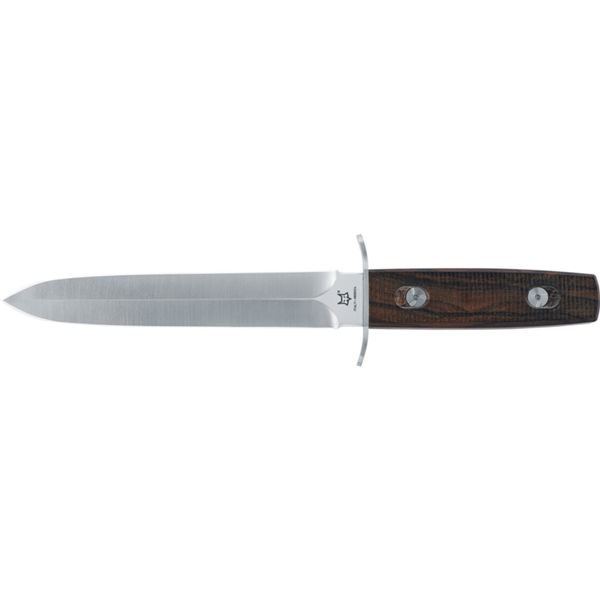 FOX ARDITI FIXED KNIFE ZIRICOTE WOOD hdl, BLUNT EDGE N690 SATIN bld