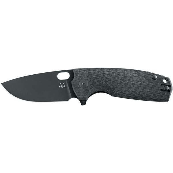 FOX/VOX CORE FOLD. KNIFE CARBON FIBER hdl, STAINLESS STEEL ELMAX BLACK PVD bld