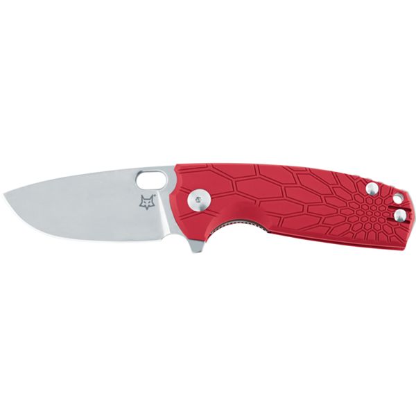 FOX/VOX CORE FOLD. KNIFE RED FRN hdl, N690 STONEWASHED bld, GREY SPACER