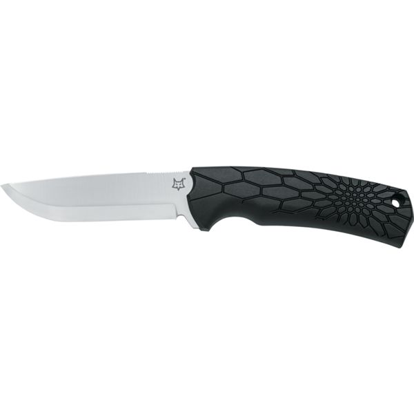 FOX/VOX CORE FIXED KNIFE BECUT STEEL SCANDY SAT. bld, BLACK NYLON hdl