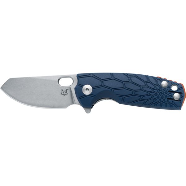 FOX/VOX BABY CORE FOLD. KNIFE BLUE FRN hdl, N690 STONEWASHED bld, ORANGE SPACER