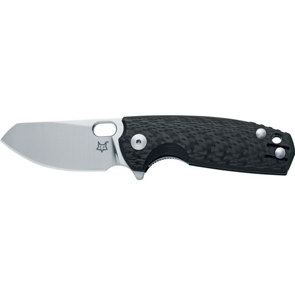 FOX/VOX BABY CORE FOLD. KNIFE, M390 SATIN bld, CARBON FIBER hdl,