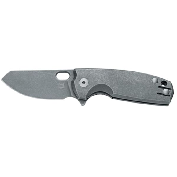 FOX/VOX BABY CORE FOLD. KNIFE, M390 ACID STONEWASHED bld, TITANIUM ACID SW hdl