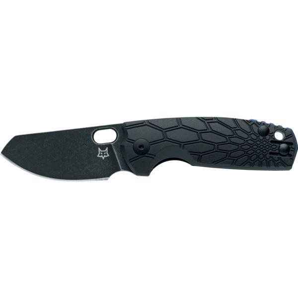 FOX/VOX BABY CORE FOLD. KNIFE BLACK FRN hdl, N690DARK STONEWASHED bld, BLUE SPACER