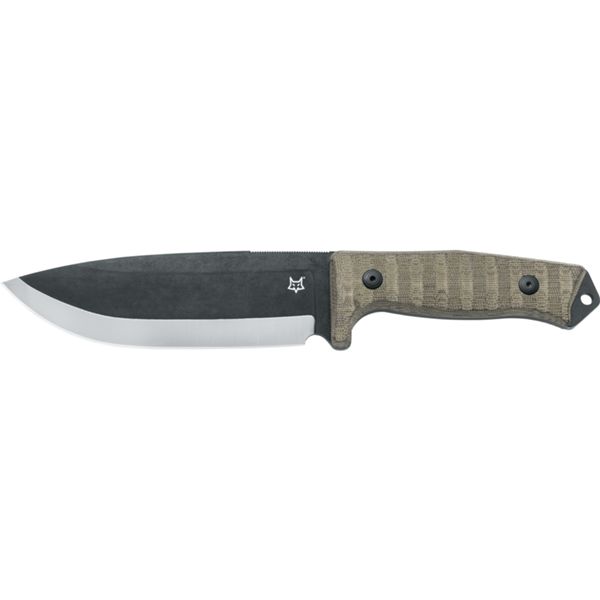 FOX BUSHMAN FIXED bld OD GREEN MICARTA hdl, S/S K110 bld