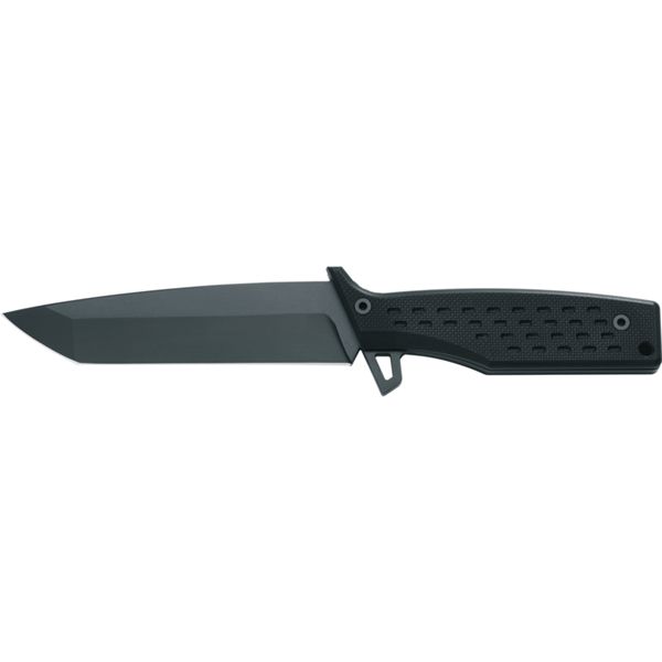 FOX N.E.R.O. TANTO FIXED bld BLACK MATT IDROGLIDER COATED N690, G10 hdl